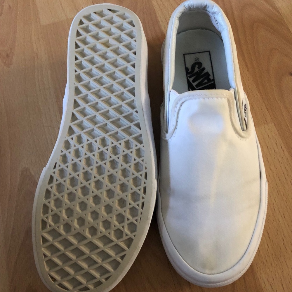 White Slip on Vans